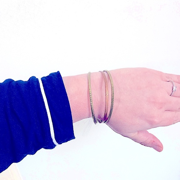 3pc Jewelry Set »So_Stylish_So_VTG Pretty BÖhÖ Bronzed Bohemian Bangle Bracelets - Picture 3 of 16